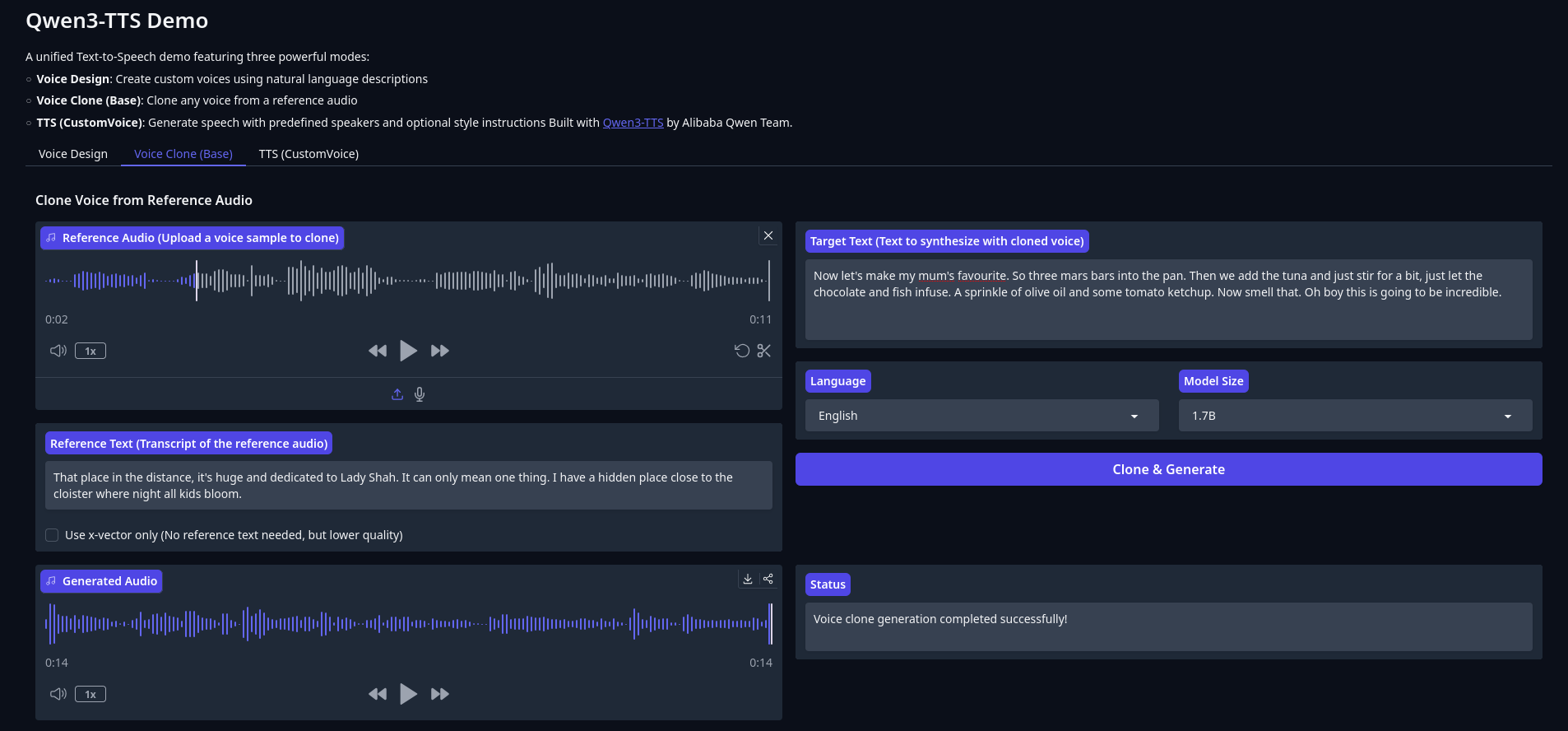 Qwen3-TTS interface
